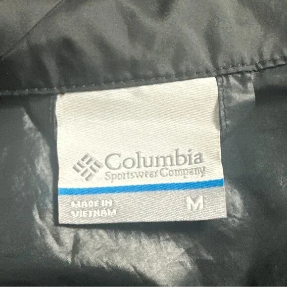 Columbia Sportswear Black Windbreaker Jacket M Gorpcore Normcore Athletic - Picture 4 of 7